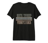 Municipio Retro de Bristol Pensilvania Camiseta Premium