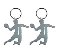 munkees 2 llaveros de Handball I Llavero de Handball I Abrebotellas integrado I Pack de dos en plata, 349819