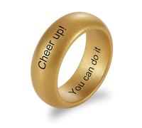 MunkiMix Anillos de Silicona de 6 MM/8 MM Texto/Fecha/Símbolo Grabado Personalizado Alianzas de Boda de Silicona para Hombres Anillos de Goma para Gimnasio/Deportes/Exteriores