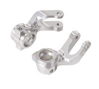 Muñón dirección RC Para Arrma Fury Mega 1/10 Articulación Dirección Delantera Aluminio RC Crawler Accesorios Actualización Coche Carreras Reemplazo Piezas Modificadas(Silver)