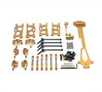 MuñóN DireccióN Rc Para WLtoys 124017 124016 124018 124019 1/12 Metal Para Brazo Oscilante Copa Dirección Grupo 10 Piezas Juego De Y Accesorios Y Reemplazos De Automóviles RC Uso(Yellow)