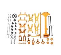 MuñóN DireccióN Rc Para WLtoys A949 A959 A969 A979 K929 1/18 Metal Para Brazo Oscilante Copa Grupo Dirección Trasero En Forma De C Para Asiento Juego De Amortiguadores Piezas De Coche RC(Yellow)