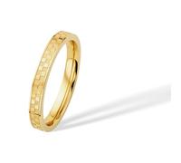 munone Anillo a cuadros de 2 mm, chapado en oro de 14 quilates, de titanio, apilable, para mujeres y hombres, Love Is A Worthy Match, 8, Metal, Sin piedras preciosas