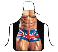 MUNSKT 1PC Delantal de Cocina, Delantal para Hombre Sexy y Musculoso, Delantal de Cocina para Hombre con Humor - Impermeable y Ajustable, Humorístico para Barbacoa, Regalo, azul, Talla única