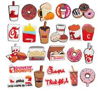 MUNSKT 23 Pcs Alimentos Charms Crocs,Pin Crocs,Antideslizante Accesorios De Calzado Para Niños Y Adultos