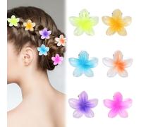 MUNSKT 6 PCS Hawaiian Flower Hair Clip Pinzas de Flor Garra para el Pelo Grueso Medio Fuerte Fijación de Estilo Hawaiano para las Mujeres Las Niñas