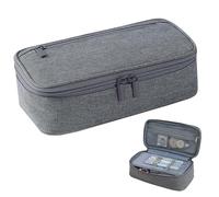 MUNSKT Estuche grande, cinco compartimentos, estuche de lona con cremallera, adecuado para estudiantes y trabajadores de oficina para organizar y almacenar, adecuado tanto para hombres como para