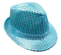MUNSKT - Gorras de jazz con lentejuelas para adultos, sombrero para fiesta, despedida de soltera, espectáculos de baile, fiestas, mardi gras y eventos disfrazados (azulado)