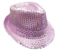 MUNSKT - Gorras de jazz con lentejuelas para adultos, sombrero para fiesta, despedida de soltera, espectáculos de baile, fiestas, mardi gras y eventos disfrazados (Violetclair)
