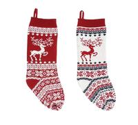 MUNSKT Juego de 2 medias de Navidad de punto de 18 pulgadas, personalizables para adultos o niños, medias de Navidad grandes para colgar, bolsa de regalo, calcetines, adornos para chimenea de Navidad