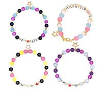 MUNSKT K Pops DemOn Singer Hunters Merch Inspired Pulseras,3 pulseras de Korea Pop Girl Merch Set,Stackable Stretch Pulseras Beaded Pulsera Jewelry Accessories Gifts for Fans, talla única, Poliéster