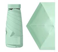 MUNSKT Paraguas de viaje - Mini paraguas plegable de 6 varillas para sol y lluvia, resistente al viento, ligero y compacto para mujeres, verde, Taille unique