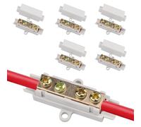 MUNTE 5 Piezas Terminales de Tornillo de Doble, Bornes de Conexion de Latón, Conectores de Cable, Rango de Cableado 2,5-16 mm², Fácil de Instalar, para Cajas Eléctricas, Interruptores