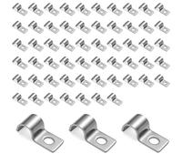 MUNTE 60 Piezas abrazaderas metalicas en u, Grapas Cable Pared de Acero Inoxidable, Abrazaderas Pared para cables con un diámetro de 10 mm, Adecuado para El Hogar, Exteriores, Jardín, Fábric