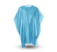 MUNTRADE 100 Capas Desechable Peluquería Azul de Polietileno Impermeable 84 x 110 cm | para Barbero Profesional, para Tintes, Corte de Pelo