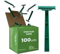 MUNTRADE 100 Cuchillas de Afeitar Desechables Profesionales 2 Hojas