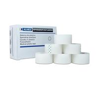 MUNTRADE 24 Rollos Esparadrapo Plástico de Alta Resistencia 2,5 cm x 9,1 m | Uso Profesional Primero Auxilios, Fuerte Adherencia, Respetuoso con la Piel y Fácil de Abrir