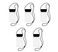 MUNTRADE 5 Fundas Impermeables para Móvil 6,5" | Bolsa Portatodo Acuática Transparente con Pantalla Táctil y Cierre Hermético | Bolsa Estanca para Playa, Piscina, Barco, Kayak…