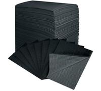 MUNTRADE Baberos Desechables Impermeables 45x33 cm | Campos Desechables Quirúrgicos para Dentistas y Tatuadores (Negro, 500 unidades)