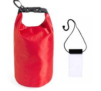 MUNTRADE Bolsa Estanca 2L + Funda Impermeable para Móvil GRATIS | Protección Compacta para tu Verano | Bolsa Impermeable Ideal para Playa, Piscina, Surf, Kayak, Viajes… (Rojo, 1 Unidad)