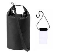 MUNTRADE Bolsa Estanca Negra 10 litros + Funda Móvil Impermeable Gratis