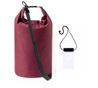 MUNTRADE Bolsa Estanca Roja 10 litros + Funda Móvil Impermeable Gratis