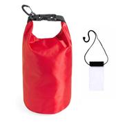 MUNTRADE Bolsa Estanca Roja 2 litros + Funda Móvil Impermeable Gratis