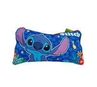 MUNTRADE Estuche Escolar Infantil Stitch Rectangular con Cremallera | Portatodo Plano para Lápices, Bolígrafos y Rotuladores | Diseño Tropical Azul