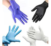 MUNTRADE Guantes Desechables de Nitrilo - 200 unidades, Sin Polvo, Sin Látex - Todas las tallas (S, Negro)