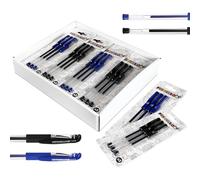 MUNTRADE Pack 12 Bolígrafos Tinta de Gel Azul y Negro | Escritura Suave y Precisa | Ideal para Estudiantes, Profesores y Profesionales