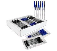 MUNTRADE Pack 36 Bolígrafos Tinta de Bola Color Azul y Negro | Escritura Suave y Precisa | Ideal para Estudiantes, Profesores y Profesionales