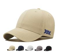 MUNULA Gorra de béisbol de Gran tamaño XXL, Sombreros de Cabeza Grande para Hombre, Sombreros Bordados Grandes, Sombrero de papá, Sombrero Ajustable de 23.6 a 26.8 Pulgadas, Caqui, XXL/3XL