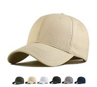 MUNULA Gorra de béisbol de gran tamaño XXL, sombreros de cabeza grande para hombres, sombreros de cabeza grande, sombrero de papá ajustable de 23.6 a 26.8 pulgadas, Caqui, XXL/3XL