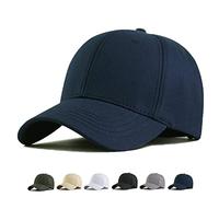 MUNULA - Gorra de béisbol de tamaño Grande XXL para Cabeza Grande para Hombre, Gorra Ajustable de 60 a 68 cm, Azul Marino, XXL/3XL