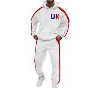 Munweiyu 2026 Traje de casa británico europeo para hombre conjunto con capucha pantalones Inglaterra Chándal Reino Unido traje deportivo de la bandera del Reino Unido Chándal de 2 piezas