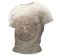 Munweiyu Camiseta de gimnasio para hombre, clásica, celta, vikingo, vegvisir, brújula, camiseta nórdica, camiseta de mitología del Nordmann, camisetas unisex para adultos, camisetas de manga corta