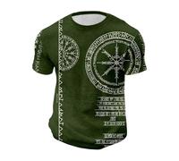 Munweiyu Camiseta nórdica de Vikings para hombre, corte ajustado, camiseta para hombre del norte, guerrero, camiseta de lobos, gofres de Odins, cuervos, tees, camiseta de mitología, camiseta clásica