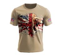 Munweiyu Camiseta para hombre con bandera de Reino Unido, camiseta de Reino Unido, bandera británica, camiseta de Reino Unido, camiseta de Inglaterra Londres, caqui, 4XL