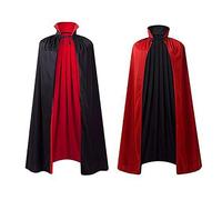 Munweiyu Capa de vampiro para hombre, cuello alto, longitud media, capa de vampiro, unisex, para adultos, brujas, poncho, mascarada, fiesta, disfraces, cosplay, disfraz de vampiro, disfraz de