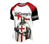 Munweiyu England Saint George's Baseball Shirt Herren Cross St Georges Day. Tshirt English Flag T Shirts Cross of St George. Tees Tops England Tee Shirt Kreuz Sweatshirt