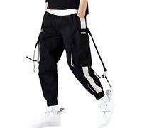 Munweiyu Pantalones cargo para hombre de trabajo, combate, ropa técnica, hip hop, varios bolsillos, pantalones de trabajo Y2K Streetwear High Street Sweathose Harajuku pantalones cargo pantalones