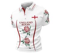 Munweiyu Polo de golf para hombre de Escocia, rugby, camiseta escocesa, camiseta de fútbol, camiseta de fútbol, camiseta retro para aficionados, polo de bandera de león real, S1 Blanco, XXL