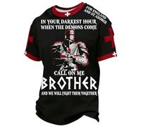 Munweiyu Saint George's Tshirts Herren England Cross T Shirt National Flagge Tshirt St George Day T Shirts Patriotisch Tees Tops England Flagge Print Tee Shirts English Pride Tee, Negro , M