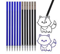 MUNZE 12X Minas Recargables Borrables, Punta: 0.7Mm, Minas Termosensibles Para Notas/Bocetos/Diario En Colores [2 Colores]