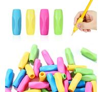 MUNZE 20 Adaptador Lapiz Para Niños, Aprender A Escribir, Zurdos Diestros, 5 Azul+5 Verde+5 Amarillo+5 Rosa