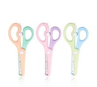 MUNZE 3 Piezas Tijeras De Seguridad Para Niños, Cuchillas De Acero Inoxidable, Empuñaduras Suaves, Para Uso Con Niños De 3 Años En Adelant.