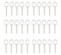 MUNZE Anillas Llaveros 30 Unidades Con Cadena Set Porta Chaves Cadena Argollas Para Llaveros Manualidades, Para Llaveros, Para Hacer Llaveros, Organizar Llaves, Joyas.