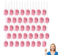 MUNZE Hisopos Bucales, 100 Piezas De Esponjas Estériles, Color Rosa En Forma De Flor, 13.5Cm De Largo, Aplicadores Para Cuidado Bucal
