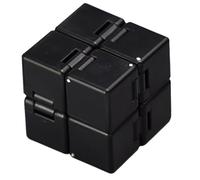MUNZE Infinity Cube Fidget Toy, 1 Pieza Cubo Mágico Antiestrés Para Adultoss, Alivio De Ansiedad Y Estrés, Matar El Tiempo Para Personal De Oficina (Negro, 8X4X2Cm)