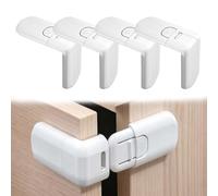 MUNZE Seguridad Cajones Bebe 4 Piezas Blanco Estándar Doble Interruptor Adhesivo 3M Armarios